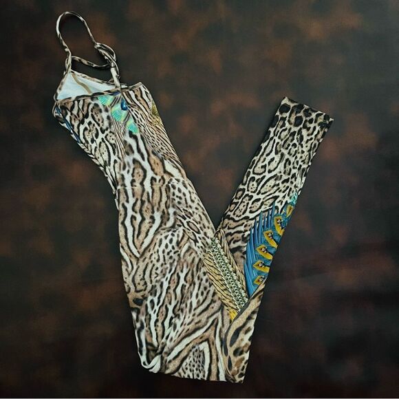 Camilla Catsuit Warrior Wanderlust Animal Print Sleeveless Wore 1X One-Piece XS - Picture 7 of 16